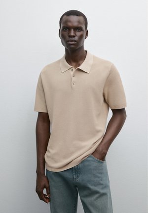 Massimo Dutti TEXTURED - Polo shirt - khaki