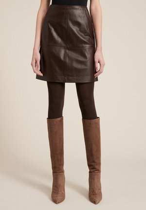 Leather skirt - brown
