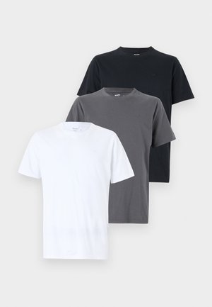 Hollister Co. Icon Crew T-Shirt 3-Pack - Základné tričko - white/black/grey