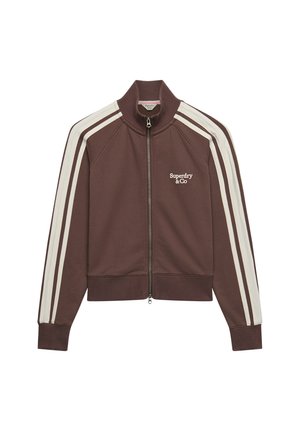 Superdry & Co, SUPERDRY SIDE STRIPE TRACK TOP.. - Sweatjacke - bracken brown
