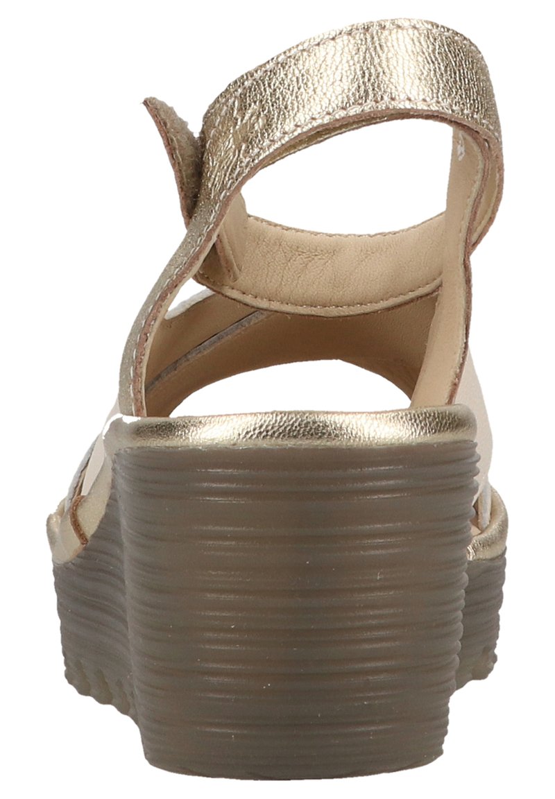 FLY LONDON 38/UK5 en Cuir Beige Bride Arrière Ouvert Peep Toes Compensées Talons Sandales FLY LONDON 38/UK5 en Cuir Beige Bride Arrière Ouvert Peep Toes Compensées Talons Sandales