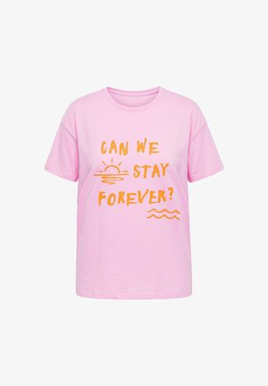 Studio Untold, T-SHIRT, OVERSIZED, MOTIV MIT STATEMENT - T-Shirt print - light pink