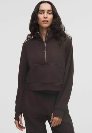 HALF-ZIP - Kapucnis pulóver - sequoia