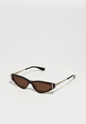 Alexander McQueen AM0493S - Lunettes de soleil - havana/silver-coloured/brown