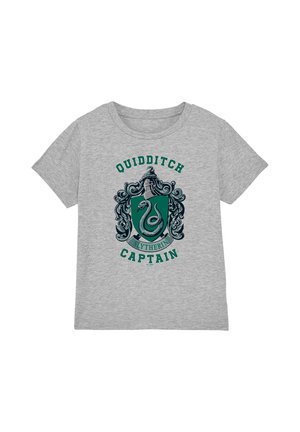 Cotton Soul, HARRY POTTER TEAM CAPTAIN SLYTHERIN UNISEX - Print T-shirt - mottled light grey