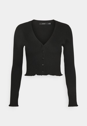 VMFIBLY NECK CARDIGAN - Cardigan - black