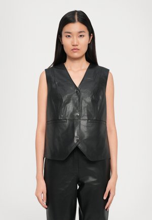 RELAXED WAISTCOAT - Vesta - black