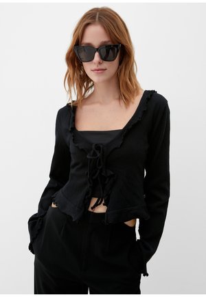 MIT RÜSCHEN - Blouse - schwarz