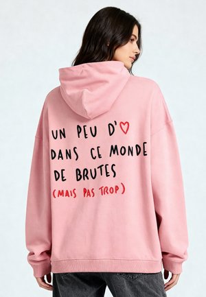 EMBROIDERY HEAYVWEIGHT UNISEX - Sweat à capuche - pink