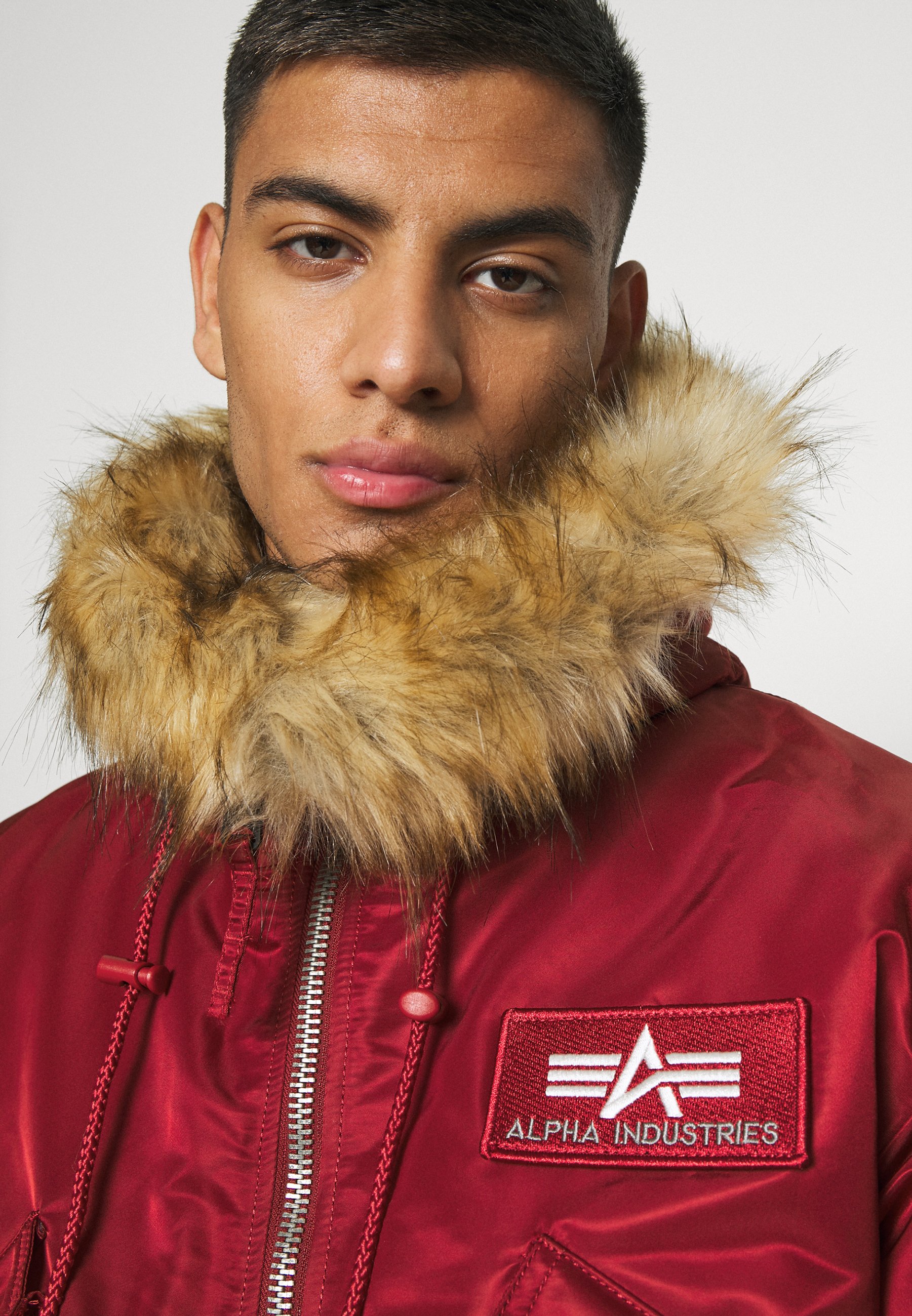alpha industries mountain jacket red