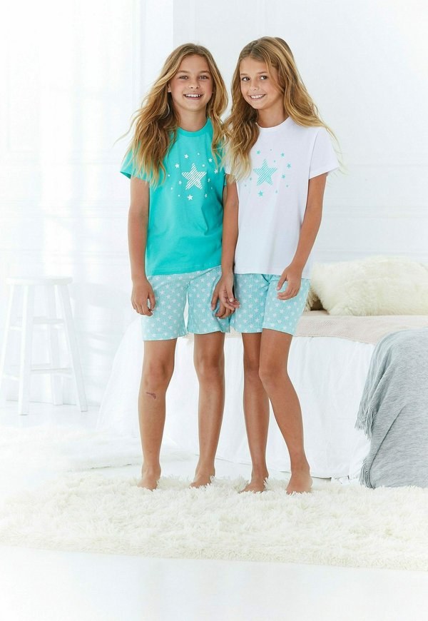 2PACK SET - Nachtwäsche Set - mint weiß