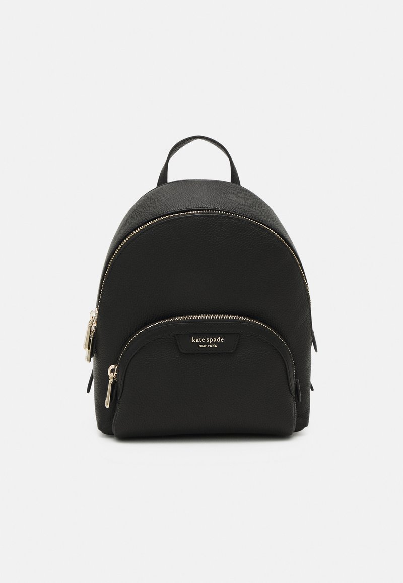 black kate spade mini backpack New York Perry Small 9 1/2 H X 7 W X 4D2 side pocketsFront zipper pocket3 card slotsInterior open pocketNylonZip closure Kate Spade Mini Backpack Keychain