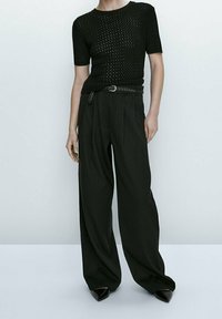 Massimo Dutti T-shirt con stampa - black