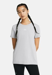 Under Armour RIVAL CORE - Camiseta básica - mod gray light heather