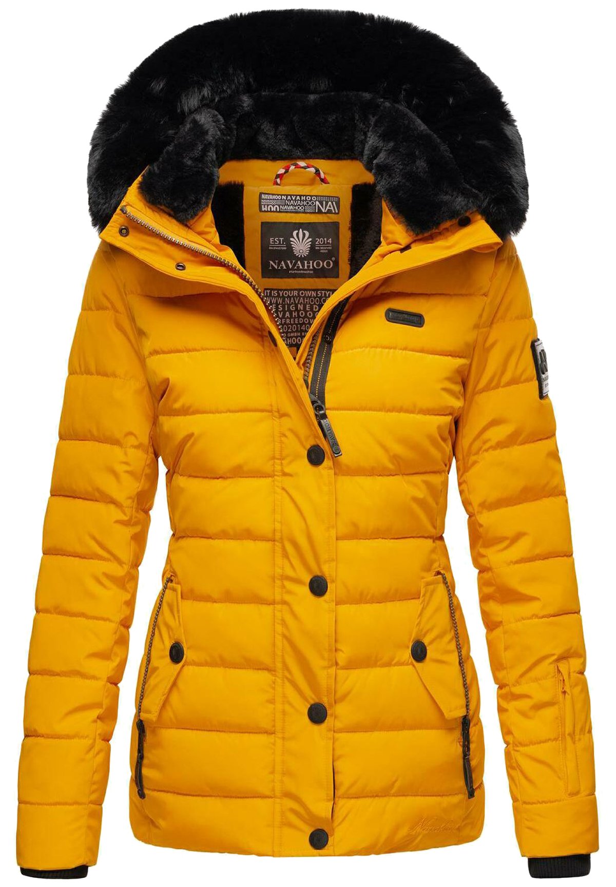 Navahoo Winterjacke Navahoo Gelbe Jacke Navahoo Damen Winter Parka