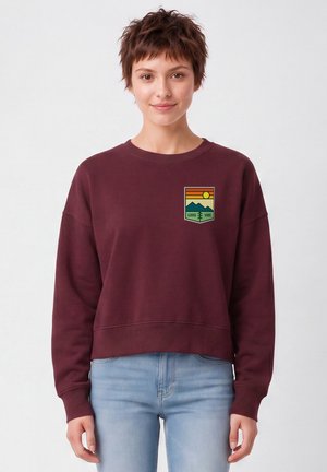 watapparel, GOOD VIBE - Sweater - burgundy