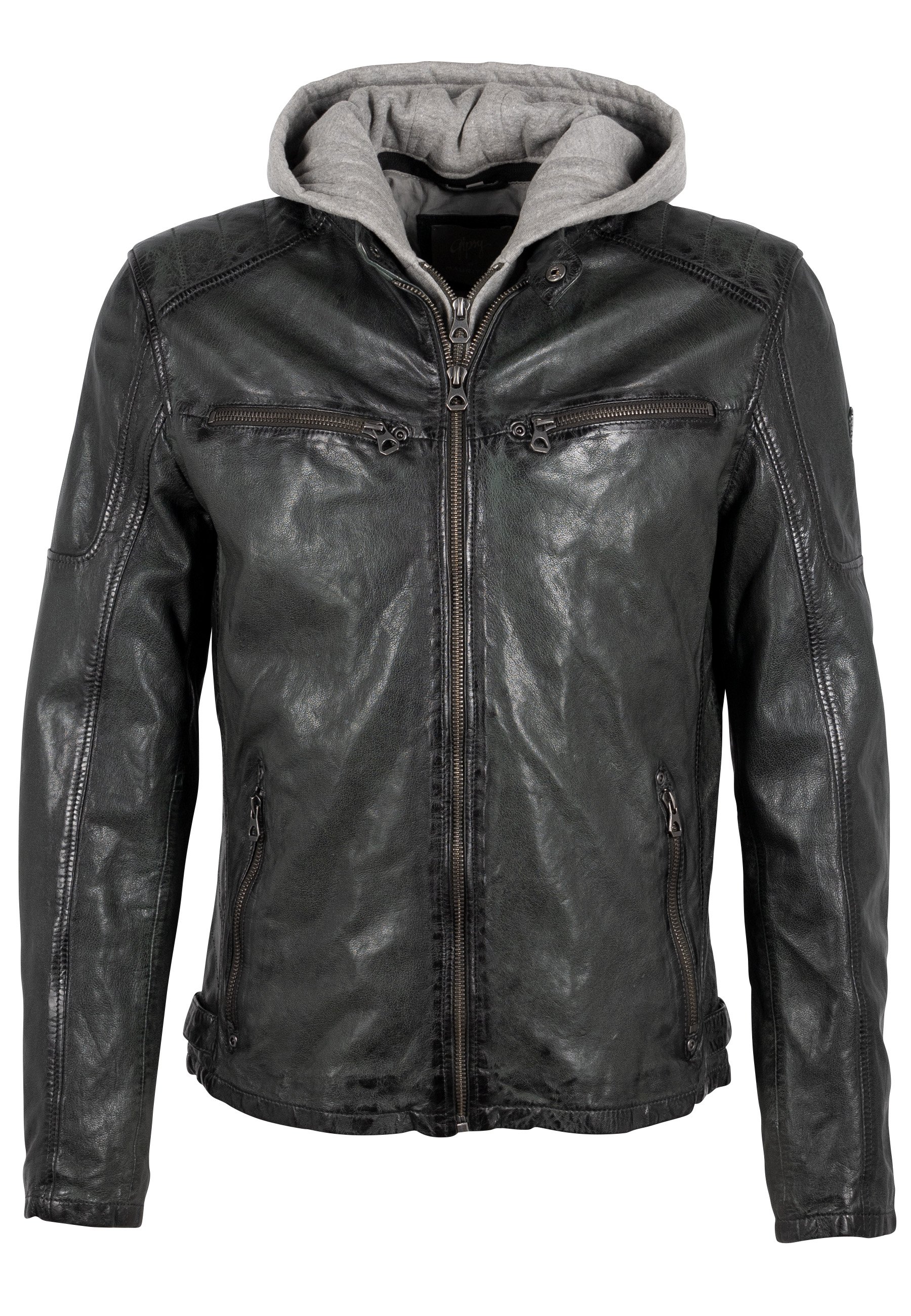 Gipsy by Mauritius GMRAYCO - Leather jacket - dark green - Zalando