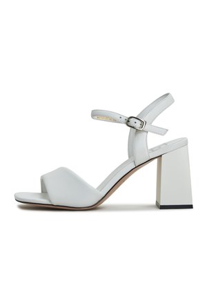 High heeled sandals - white