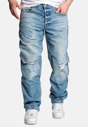 BAGGY MIT USED LOOK - Relaxed fit jeans - hellblau