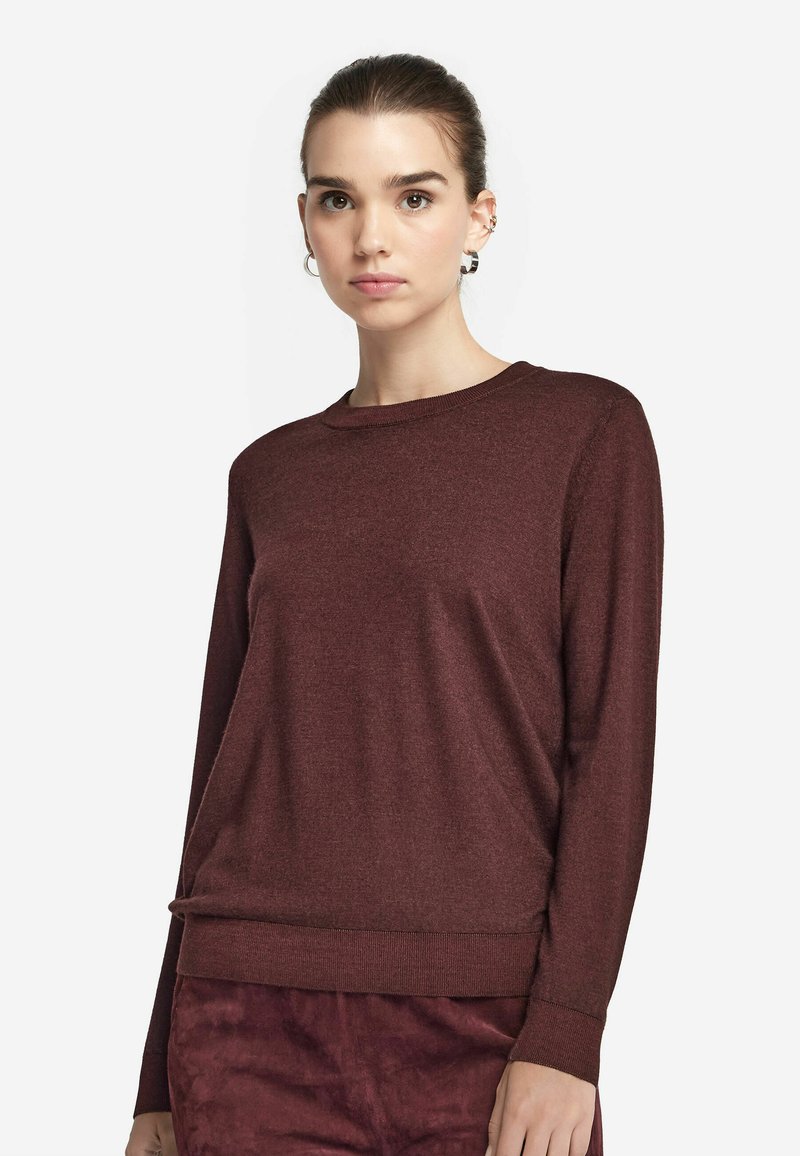 Falconeri ULTRAFINE CREW NECK - Pullover - bordeaux