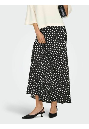 VERA MIDI - Jupe longue - black