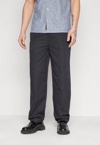 Denim Project - DPLOOSE TRACKER PANTS - Hlače - black Minijatura 1