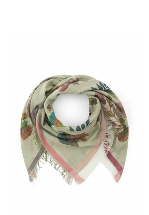 MIX MIT BLUMENPRINT - Foulard - grün