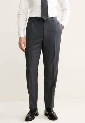 Pantalón de traje - mottled dark grey