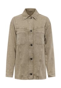 KARANIA - Veste en jean - washed light brown denim