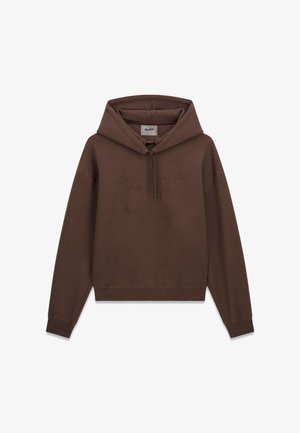 Guess, SWEATSHIRT MIT GESTICKTEM LOGO - Φούτερ με κουκούλα - braun