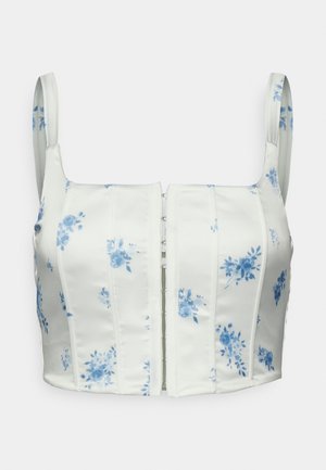 Gina Tricot Petite HOOK AND EYE CORSET - Top - blue