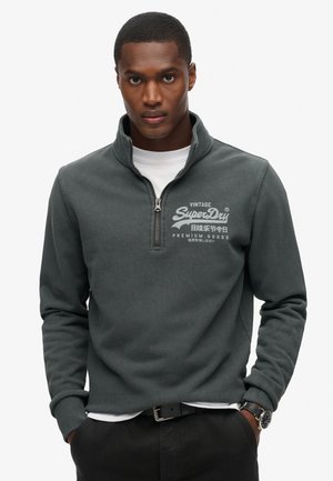 Superdry & Co GRAPHIC HALF  - Sweatshirt - washed black