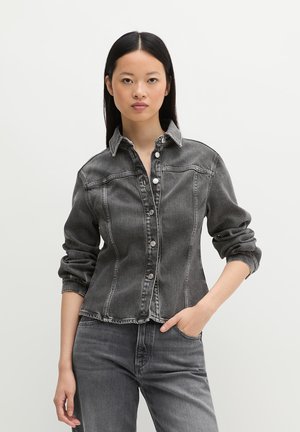 Marc O'Polo, MARC O'POLO JEANSBLUSE SHAPED MIT CIRCULOSE®   - Hemdbluse - dark grey