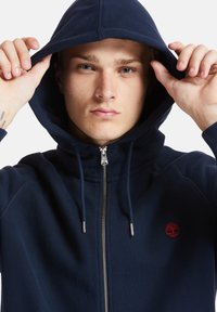 Timberland BRUSHED BACK FULL - Felpa con zip - dark sapphire