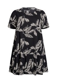 Zizzi - Day dress - black leaf Thumbnail Image 1