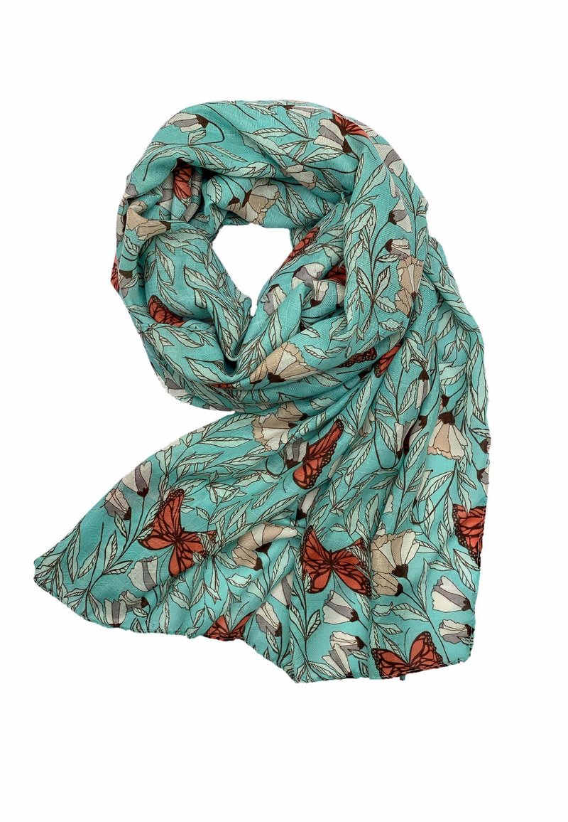 Damen Schals | FABLE ENGLAND BUTTERFLY FLORAL Schal teal/petrol - EK31702 Damen Schals | FABLE ENGLAND BUTTERFLY FLORAL Schal teal/petrol - EK31702