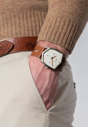 SHIELD WHITE REVERSO   - Montre - white brown