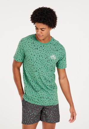 T-shirt med print - frosty green