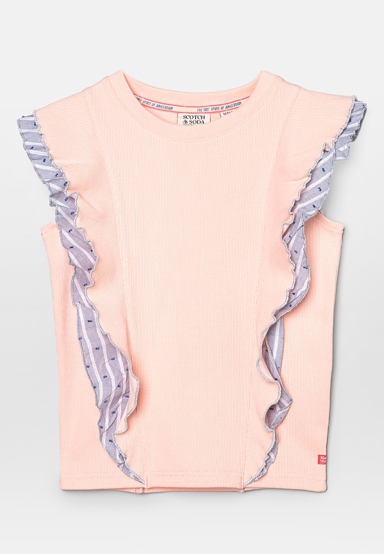 Scotch & Soda T-shirt print abrikoos Scotch & Soda T-shirt print abrikoos