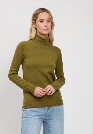 INFLUENCER, INFLUENCER PULLOVER TURTLENECK BASIC LINE PULL - Jersey de punto - olive