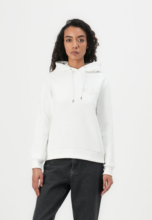 TONAL SHIELD HOODIE - Sweatshirt - eggshell
