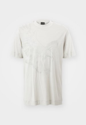 Emporio Armani Trükipildiga T-särk - silver cloud