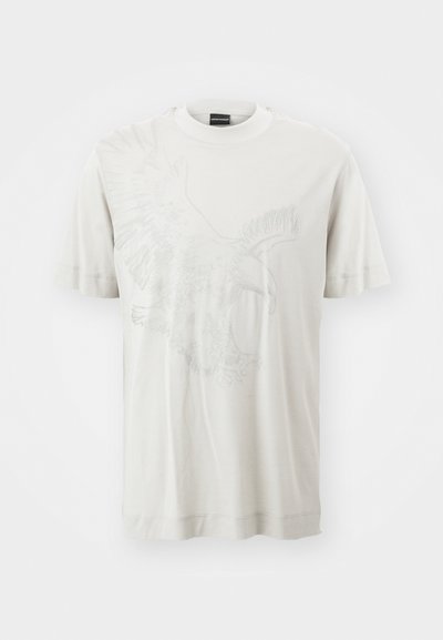Emporio Armani Apdrukāts T-krekls - silver cloud