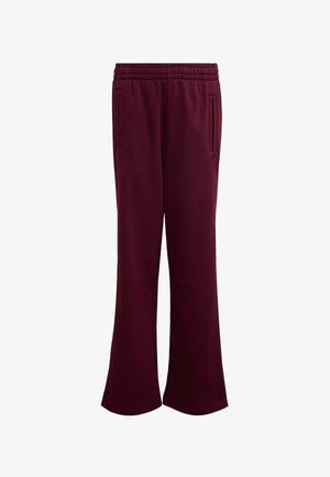 Bordane trenirka hlače s elastičnim pojasom, dva bočna džepa i krojem hlača sa širokim nogavicama. Izrađene od mekanog, teksturiranog tkanja.