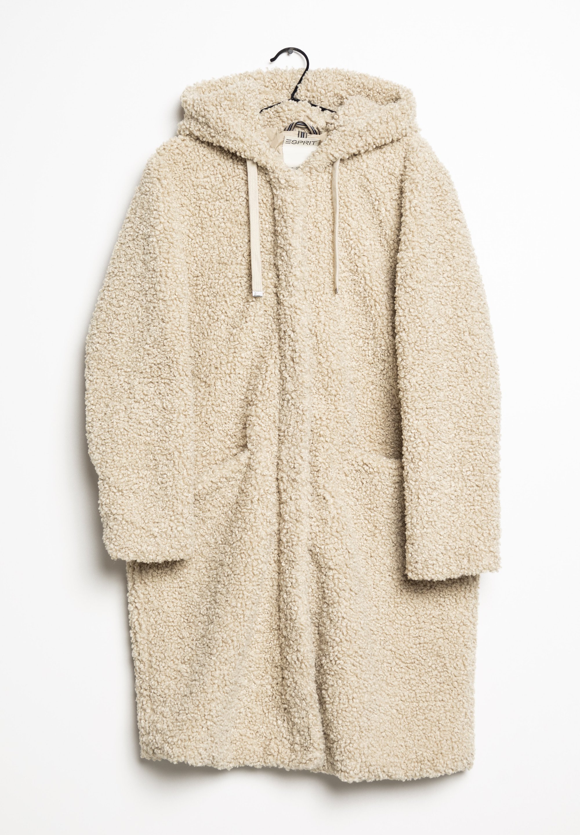 Fur Coat Esprit Teddy Mantel Mit Kapuze Beige Esprit Teddy Mantel