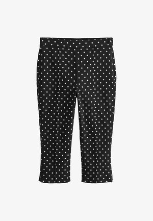 Next, PETITE FIT - CROP CAPRI . - Bukser - black polka dot denim