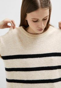 Selected Femme SLFMALINE-LILIANA 2/4 O-NECK - T-shirt basic - birch