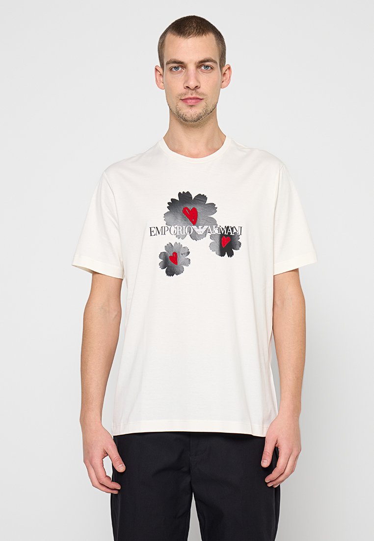 Emporio Armani T-shirt print crème