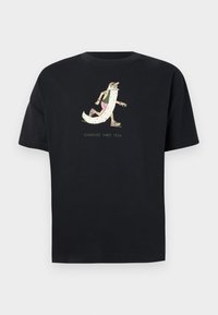 New Balance BEARDED RUNNER UNISEX - Apdrukāts T-krekls - black