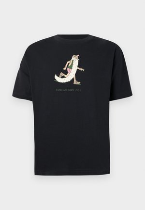 New Balance BEARDED RUNNER UNISEX - T-shirt estampada - black